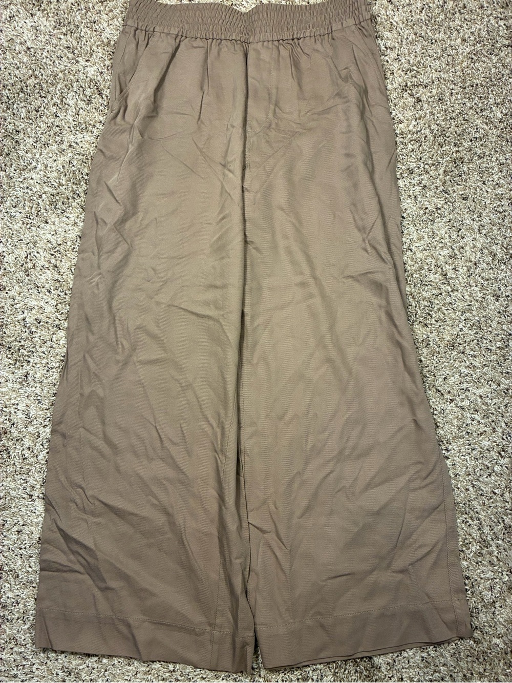 Madewell Draperweave Carley Wide Leg Pull On Pants Castle Rock Brown - Picture 3 of 11